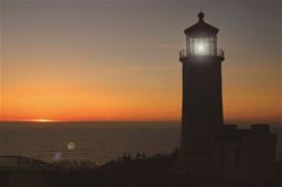 Sunset Lighthouse LED Canvas